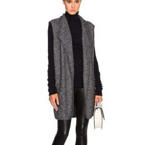 Vince Wool Blend Open Front long vest